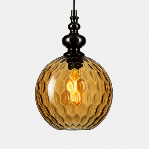 Vintage coloured glass pendant lampen - vue 16 sur 23