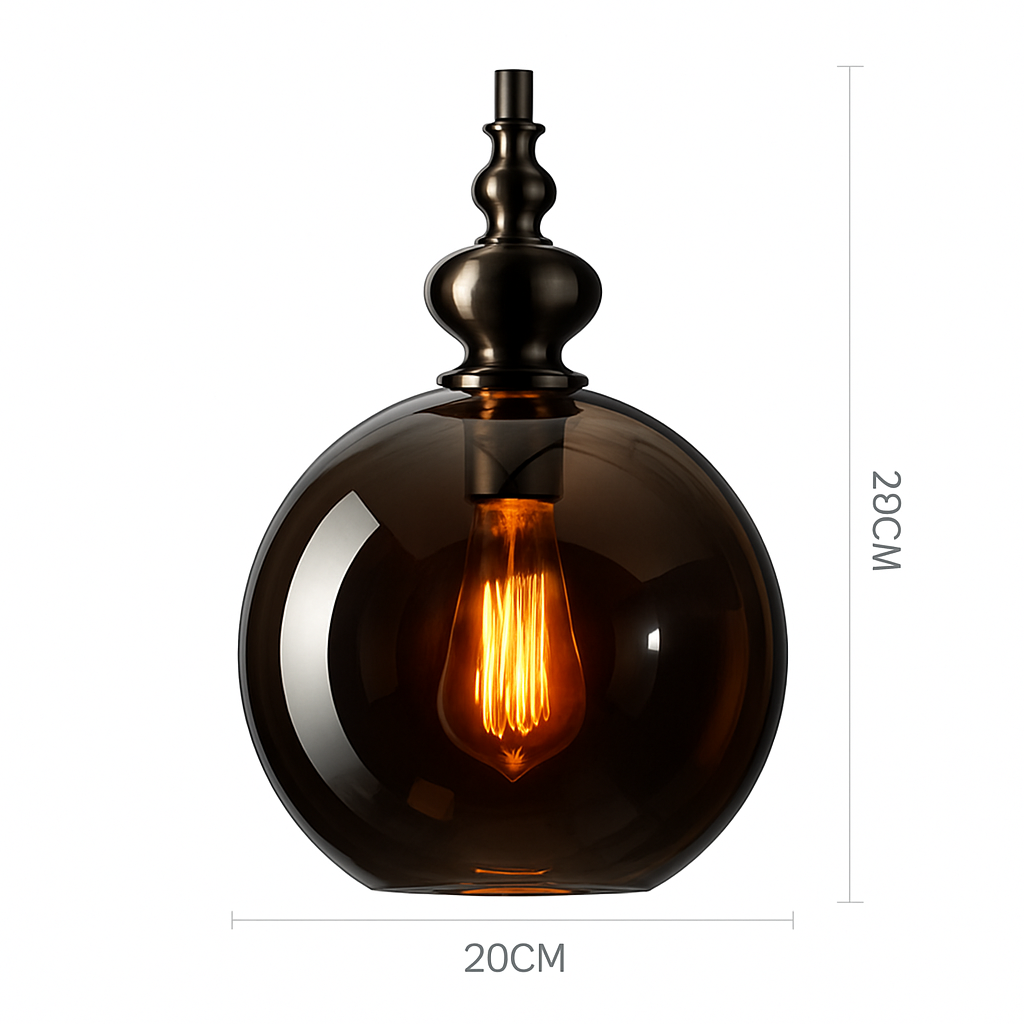 Vintage coloured glass pendant lampen - vue 18 sur 23