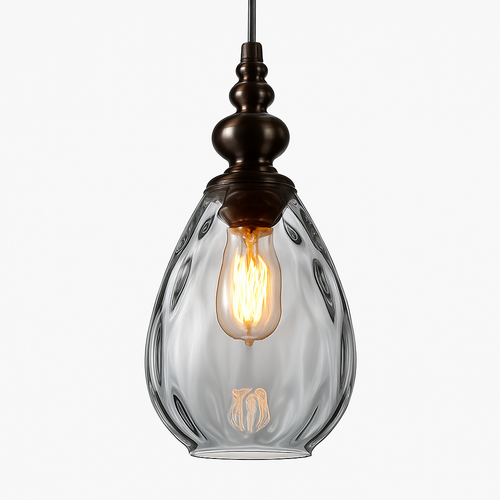 Vintage coloured glass pendant lampen - vue 20 sur 23