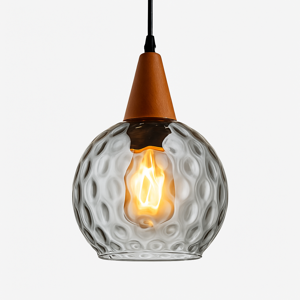 Vintage coloured glass pendant lampen - vue 21 sur 23