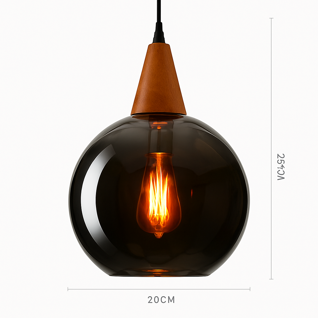 Vintage coloured glass pendant lampen - vue 22 sur 23