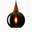 Vintage coloured glass pendant lampen