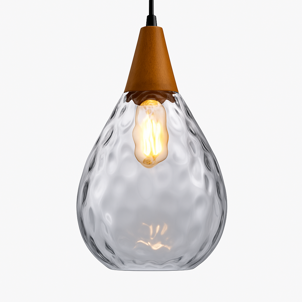 Vintage coloured glass pendant lampen - vue 8 sur 23