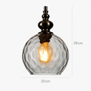Vintage coloured glass pendant lampen