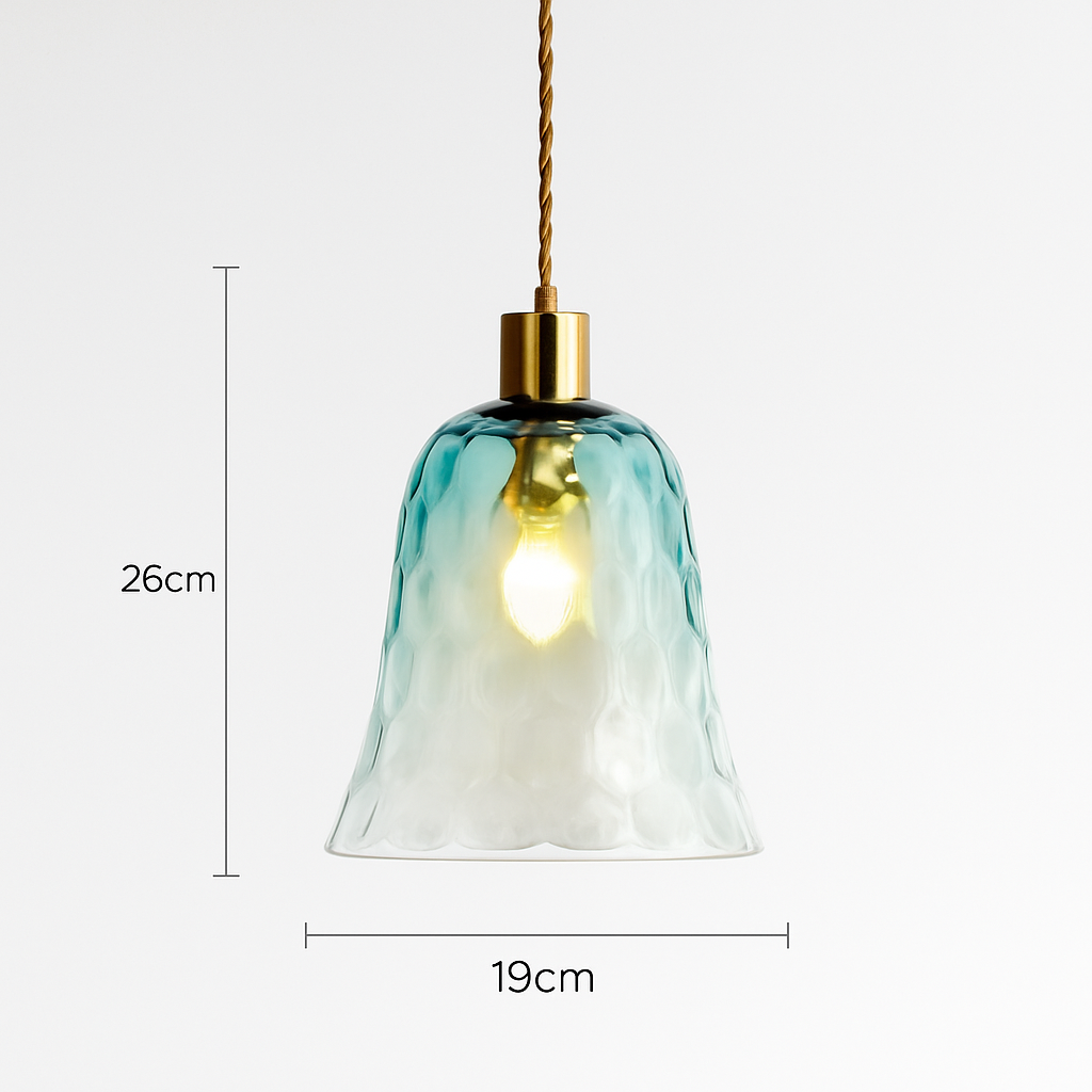 suspension vintage en verre coloré pour décoration nordique et loft