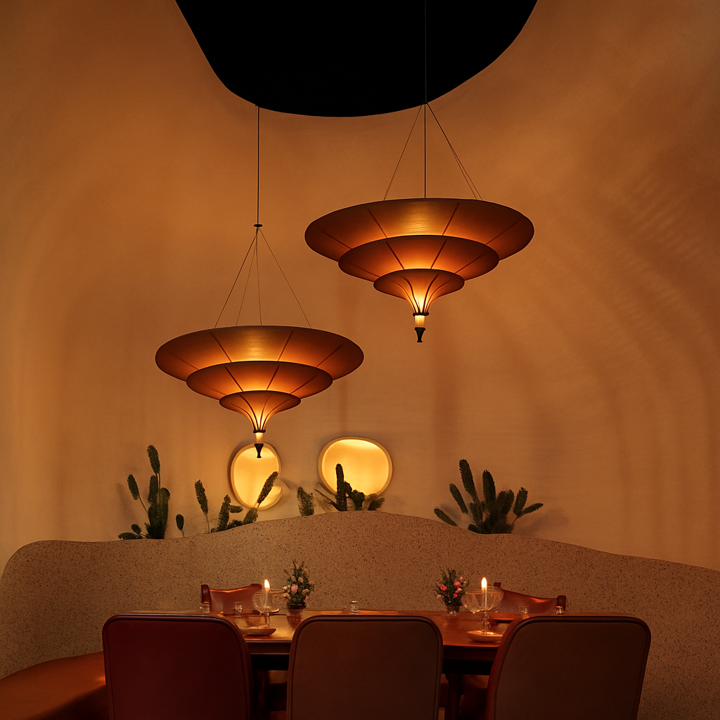 suspension vintage style asiatique wabi-sabi luminaire suspendu - vue 5 sur 9