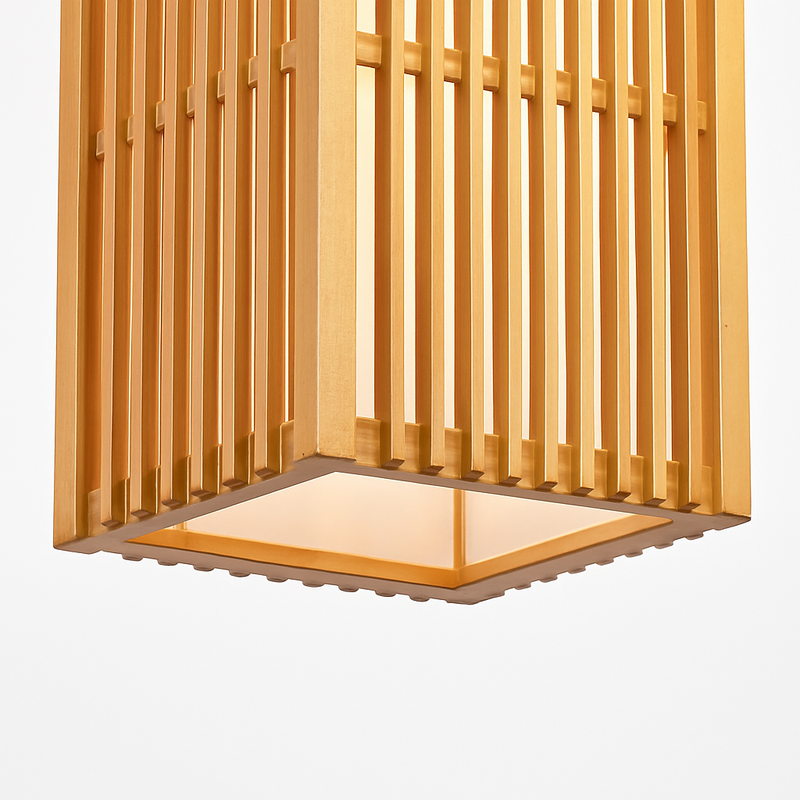 suspension zen bois vintage japonais