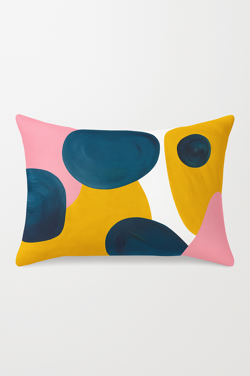 taie d'oreiller géométrique avec soutien lombaire pour chambre salon bureau