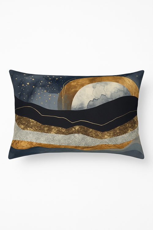 taie d'oreiller rectangulaire à rayures aquarelle chinoises décoratives