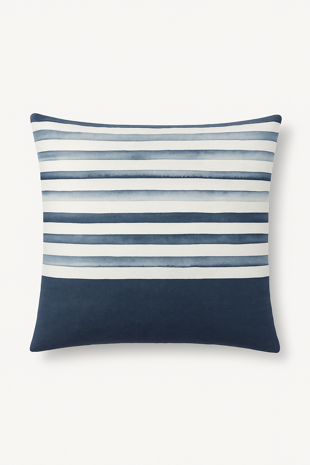 taie d'oreiller rectangulaire motifs fleurs feuilles bleues décorative - vue 2 sur 3
