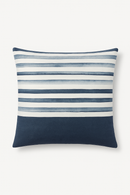 taie d'oreiller rectangulaire motifs fleurs feuilles bleues décorative