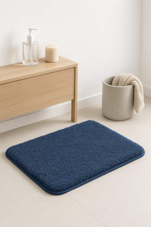 tapis de bain absorbant antiderapant poils longs interieur