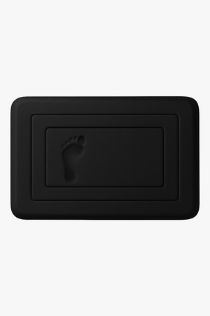 Absorbent non-slip bath mat with modern pebble design