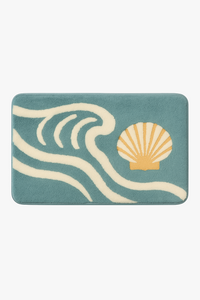 Tapis de bain antidérapant motif océan absorbant moderne