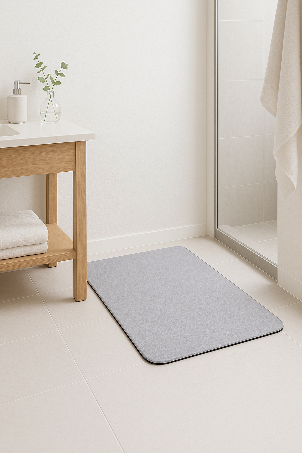 tapis de bain antidérapant fin absorbant style moderne - vue 3 sur 2