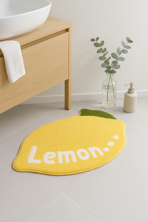 Tapis de bain antidérapant motif fruit cartoon enfant