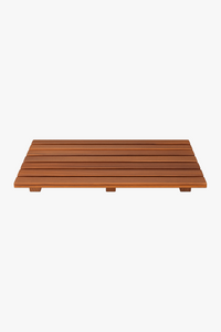 tapis de bain bois teck enroulable antiderapant spa