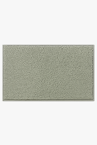 tapis de bain chenille shaggy raye antiderapant 3pcs
