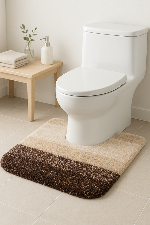 tapis de bain contour wc doux absorbant antiderapant