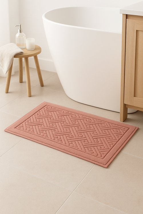 Tapis de bain coton épais motif cartoon moderne