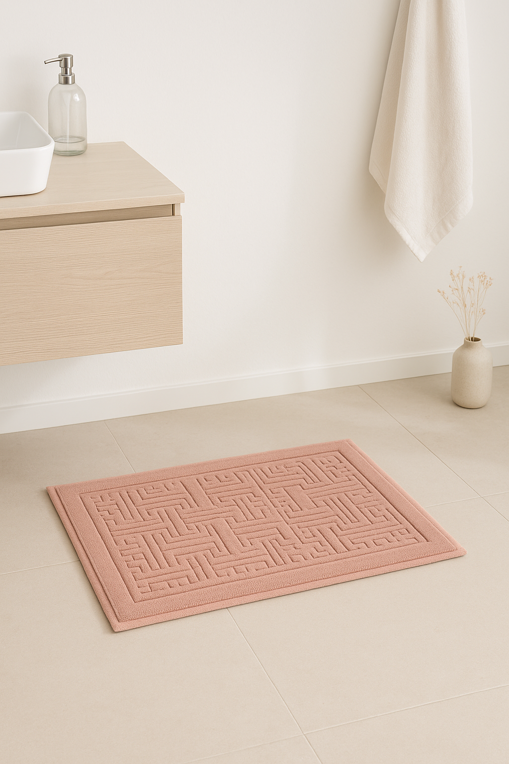 tapis de bain coton epais style spa cartoon