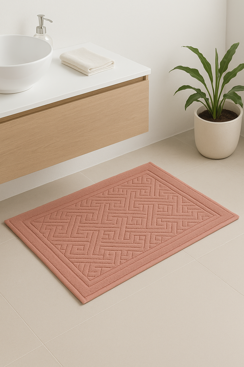 Tapis de bain coton motif cartoon style moderne