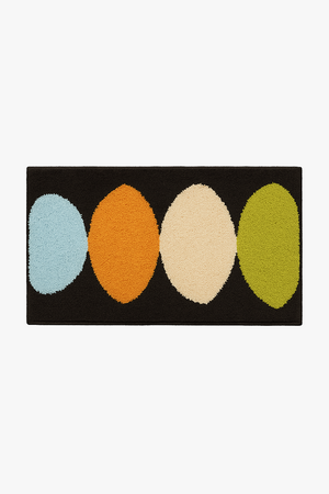 Soft non-slip microfibre bath mat with leaf design