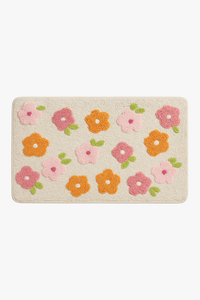 tapis de bain fleuri style cartoon absorbant antiderapant