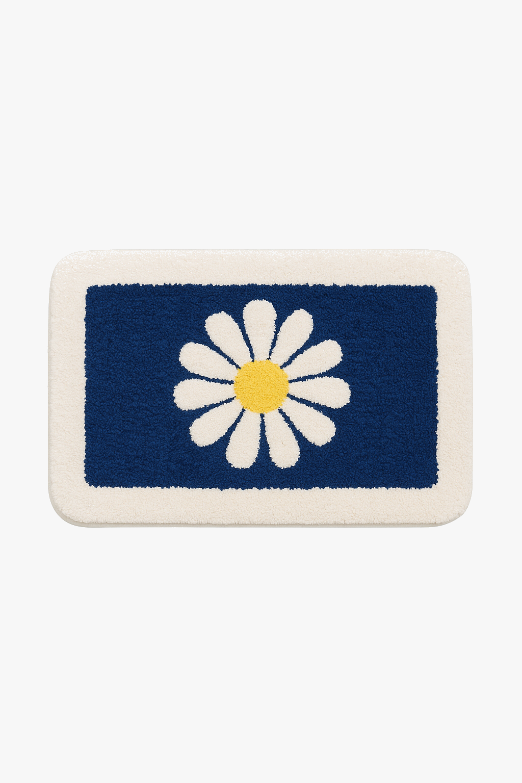 tapis de bain fleurs marguerite mignon antidérapant microfibre