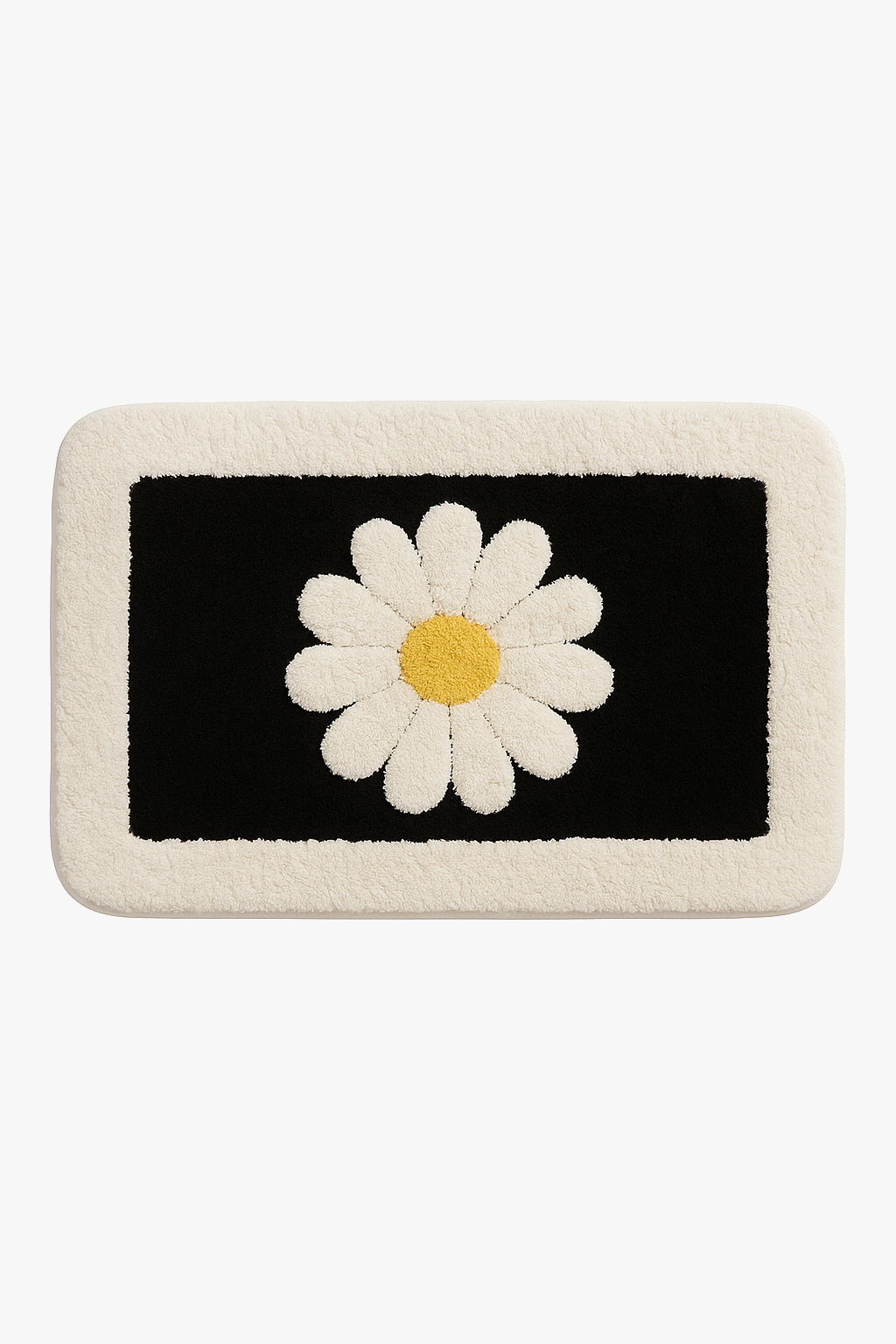 tapis de bain fleurs mignon microfibre antiderapant lavable