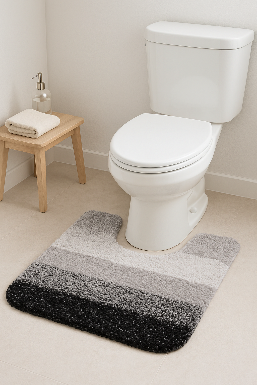 tapis de bain forme u moelleux absorbant antiderapant