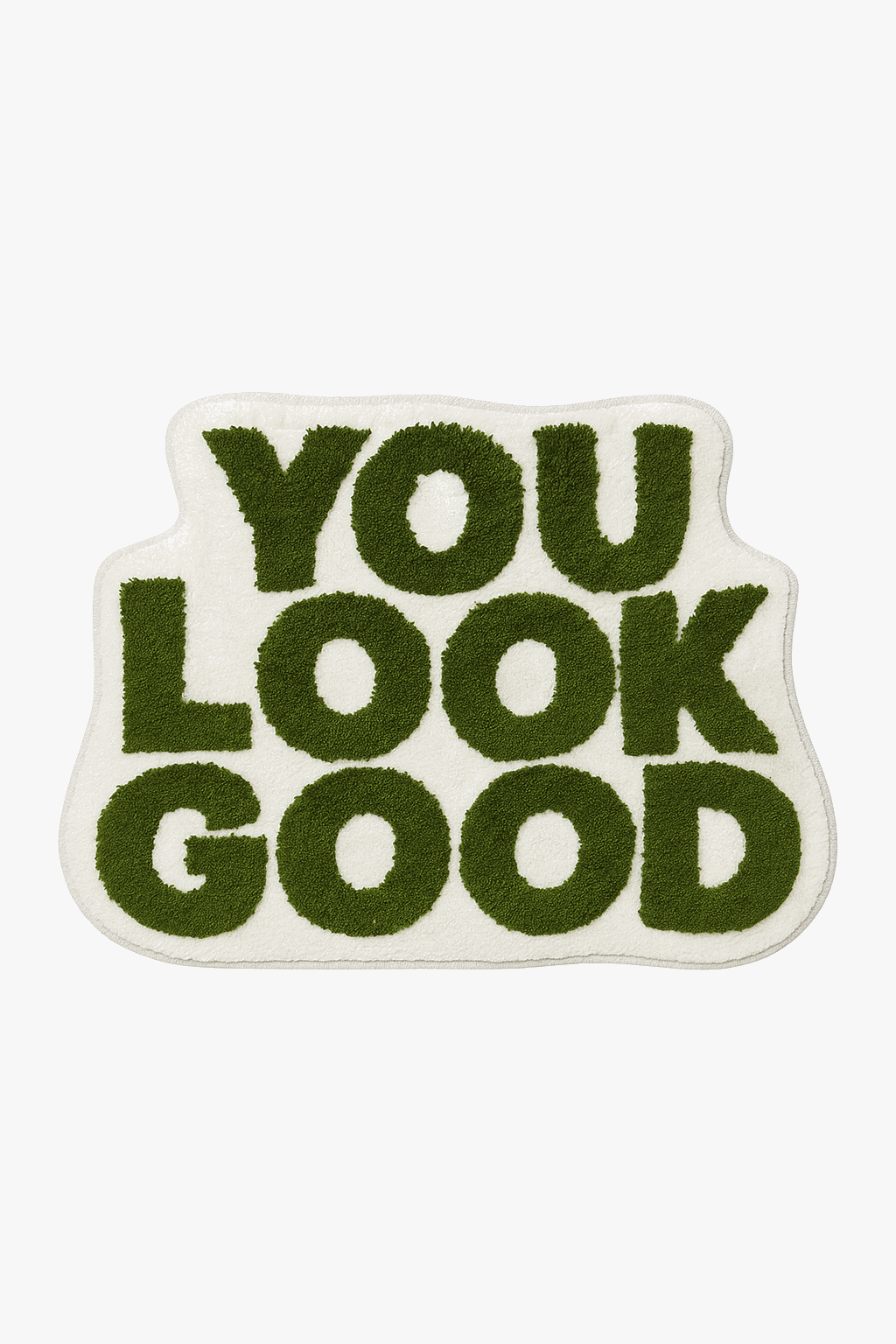Tapis de bain message you look good ludique