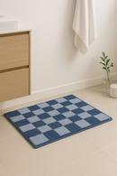 Tapis de bain microfibre absorbant motif floral moderne