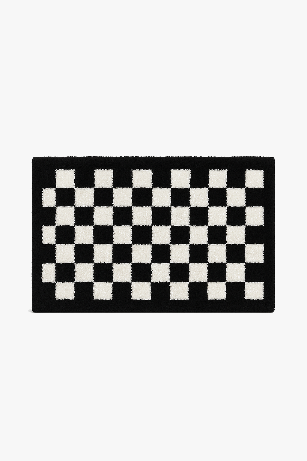 Tapis de bain motif damier moderne microfibre absorbante