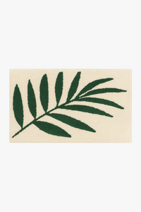 tapis de bain motif feuilles microfibre antiderapant absorbant