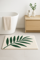 tapis de bain motif feuilles microfibre antiderapant absorbant