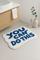 Tapis de bain motif texte drôle cartoon microfibre