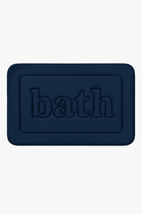 Tapis de bain velours gaufré floral antiderapant moderne