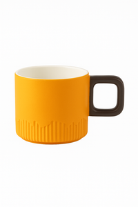 Tasse cafe ceramique artisanale vintage anse bois 60ml