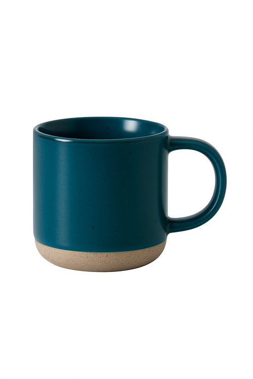 Tasse cafe ceramique mouchetee moderne petite anse