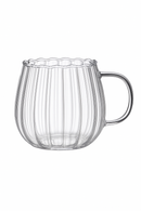 Tasse café verre borosilicate rayures créatives 400 ml
