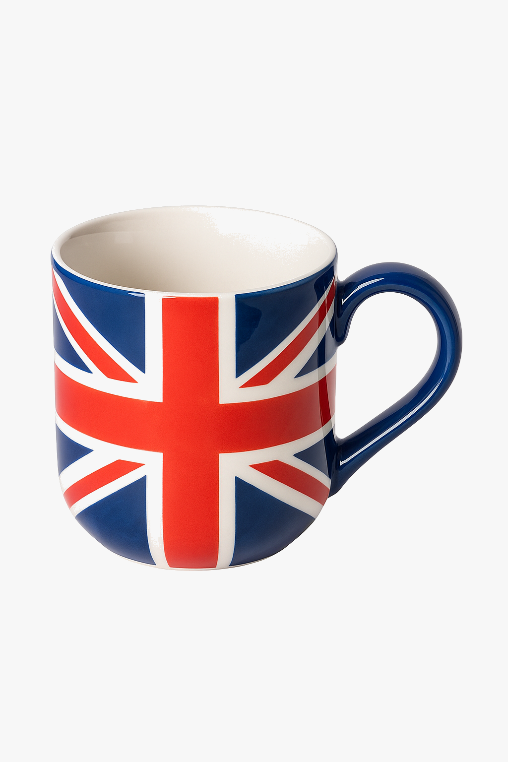 Hand-painted ceramic teapot with british flag and infuser