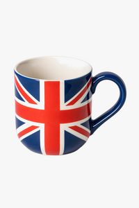 Tasse ceramique drapeau britannique peinte main avec infuseur