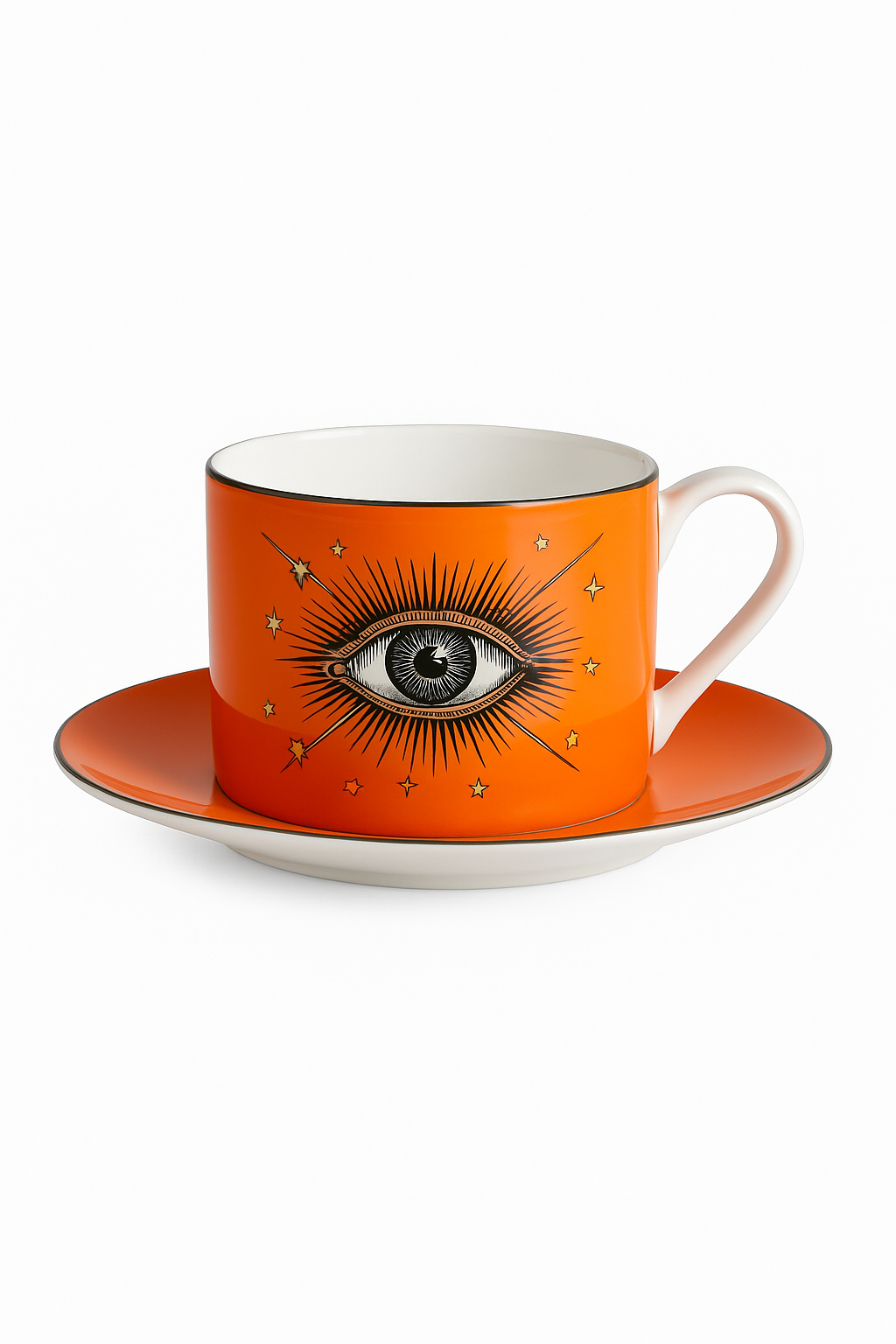 Tasse ceramique porcelaine motif animal finition doree bureau - vue 2 sur 2