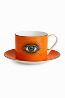 Tasse ceramique porcelaine motif animal finition doree bureau