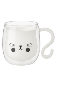 tasse chat double paroi verre borosilicate 250 ml