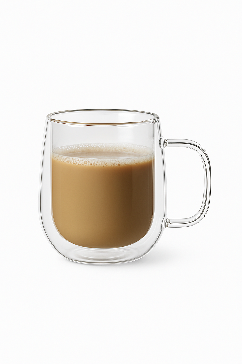 Tasse double paroi verre borosilicate avec anse thermique