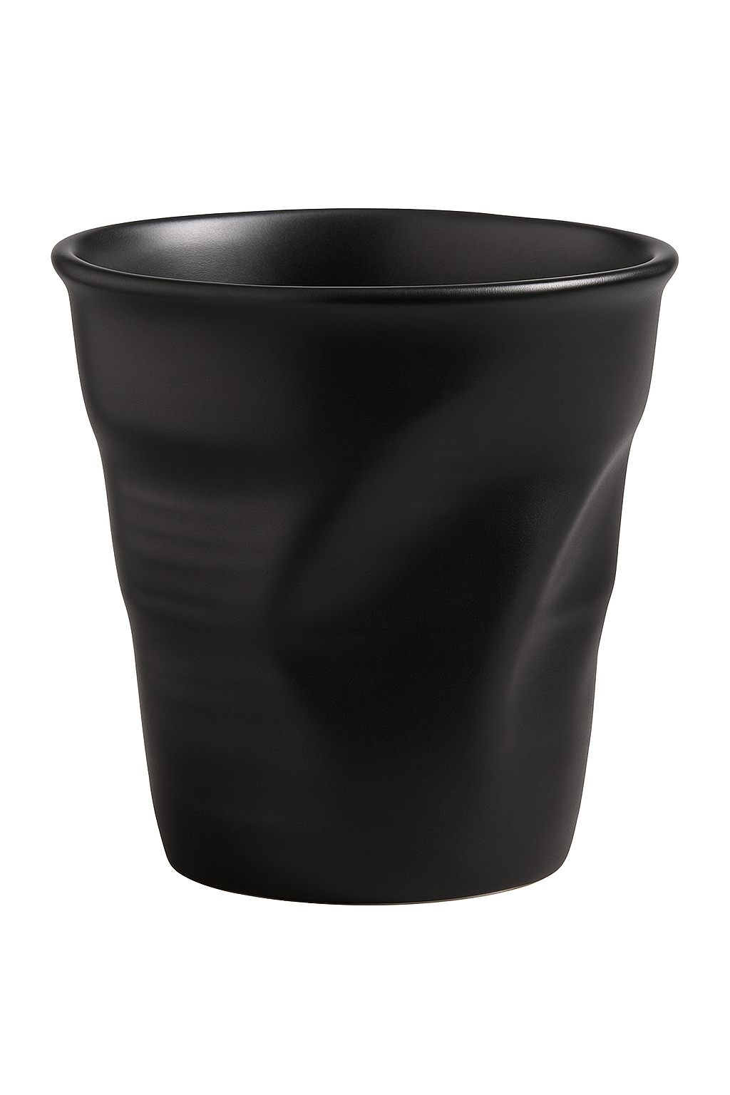 Tasse en gres plissee faite main style vintage - vue 2 sur 2