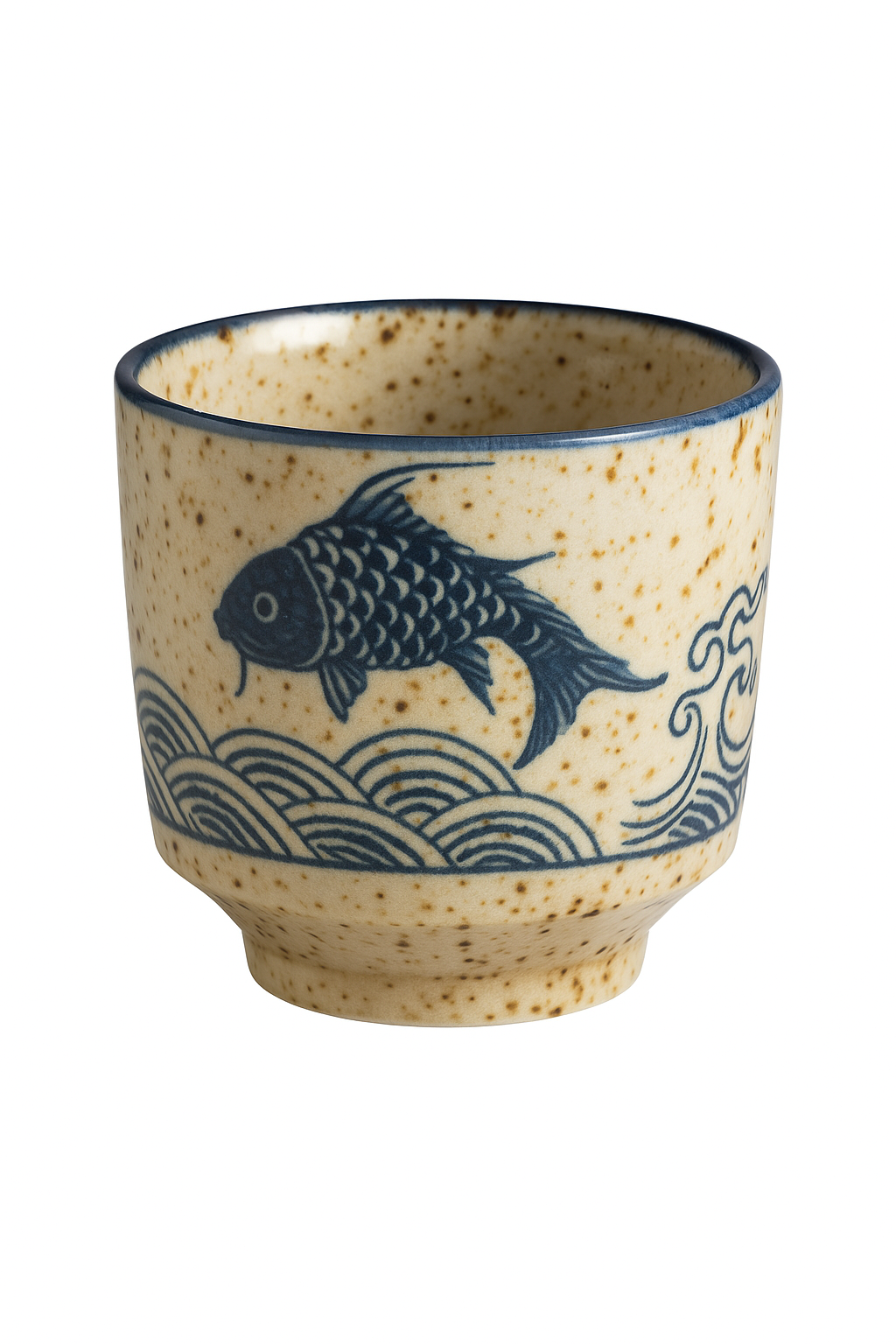 Tasse saké céramique yunomi japonaise peinte main traditionnelle - vue 2 sur 2