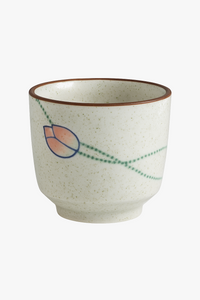 Tasse sake yunomi ceramique peinte main japonaise traditionnelle